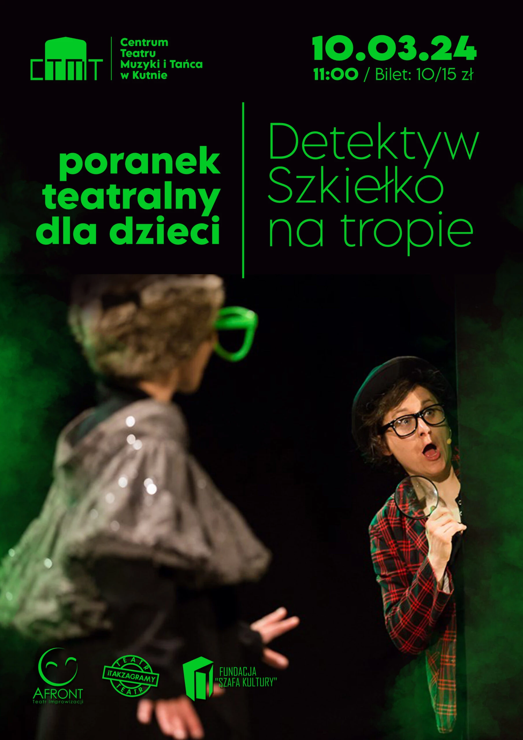 Poranek teatralny dla dzieci - Detektyw Szkiełko na tropie